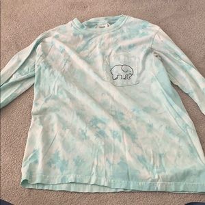mint tie dye ivory ella top